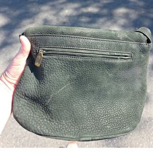 Coach Leather‎ Crossbody Bag Purse Dark Green Pebbled Adjustable Strap Classic